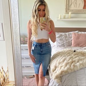 GUESS midi denim skirt